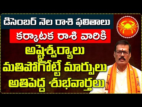 Karkataka Rashi December 2024 monthly horoscope | December 2024 Karkataka rashi phalalu in Telugu