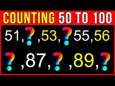 Counting Numbers 50 t0 100 for Kids - Educational Video