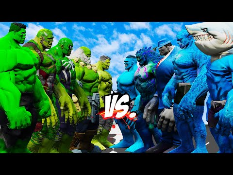 TEAM GREEN HULK VS TEAM BLUE HULK: THE ULTIMATE SUPERHERO SHOWDOWN