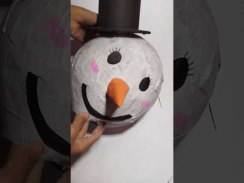 DIY Snowman⛄ #Christmas Crafts #christmasdecoration #snowman #craft #diy #snooker #snowflakes #viral