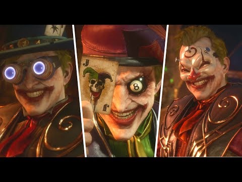 Mortal Kombat 11 - The Joker All Mirror Intros with Gear, Skins, Variations