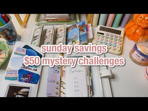 $50 debt binder stuffing | savings challenges | scratch offs & roll the dice | budgetwithamanda