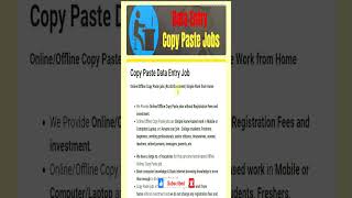 COPY PASTE JOB IN MOBILE 💸 Direct Bank Transfer, Gpay #onlinejobstamil #shorts