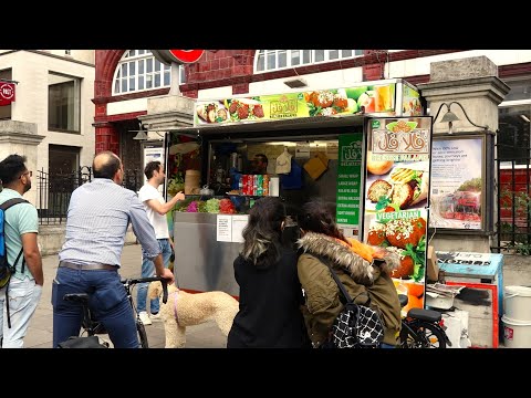 £5.00 Falafel Sandwich Wrap at London's Smallest Middle Eastern Street Food Shop | "Belsize Falafel"