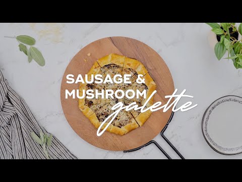 Sausage Galette (Caramelized Onion and Mushroom Savory Galette Recipe)