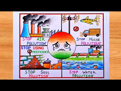 National Pollution Control Day drawing | Stop Pollution Drawing | Environment Pollution Drawing