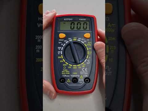 AstroAI AM33D digital multimeter dial positions for measuring DC Voltage