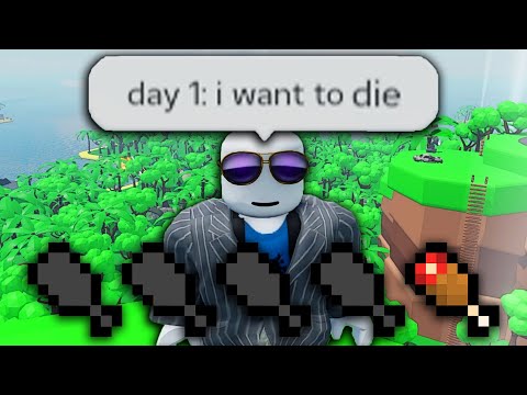 I Survived 100 DAYS on a DESERTED ISLAND in Roblox...