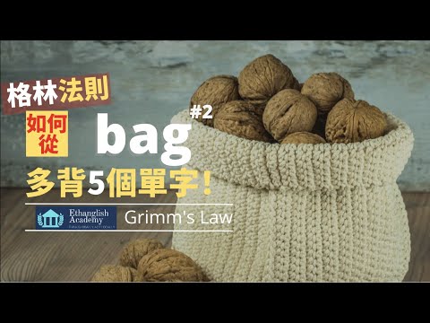 【英文單字記憶技巧】如何從bag延伸出更多單字？ | 高中單字7000小意思|  英檢中(高)級 多益托福 | 單字無痛倍增 | Ethanglish不藏私大公開 | B_bag#2