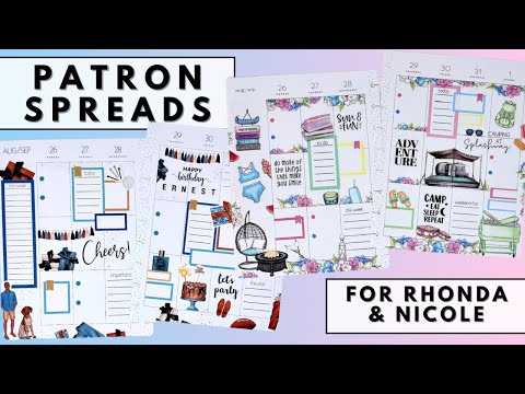 PLAN WITH ME | PATRON SPREADS FOR RHONDA & NICOLE | THE HAPPY PLANNER