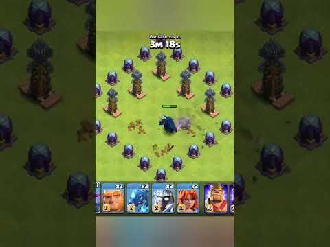 Max P.E.K.K.A v/s Hidden tesla lvl 4 #clashofclans #youtubeshorts #shortsvideo #gaming #shorts