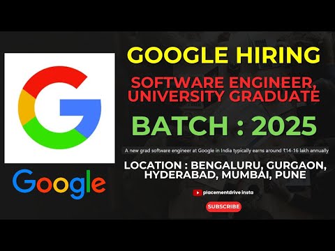 Exciting Opportunities for 2025 Graduates: Join Google as a Software Engineer