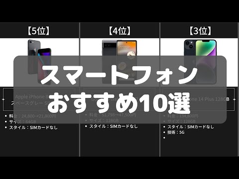 【スマートフォン】Amazonおすすめ人気ランキング10選【2022年】