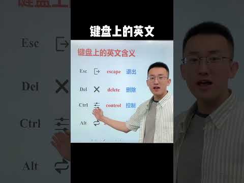 Episode532 键盘上的英语都代表哪些含义呢？ #零基础学英语  #每日英语 #chineselearning#chineseteaching #englishspeakingpractice