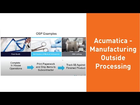 Acumatica - Manufacturing Outside Processing