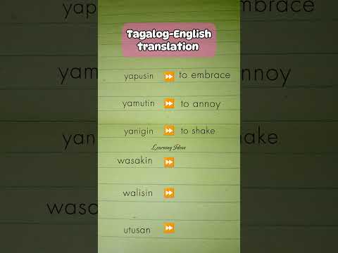 TAGALOG-ENGLISH TRANSLATION VOCABULARY WORDS #learnenglish #vocabulary #tagalogenglishtranslation