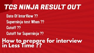 Tcs ninja interview mail || Tcs ninja result declared || tcs nqt  #nqt #ninja #tcs  #Tcs #cutoff