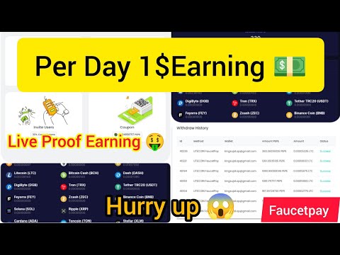 Bitcoin Earning || Live Proof Payment on Faucetpay || Pepe-Earn || Per day 1$ Earning Crypto 🤑