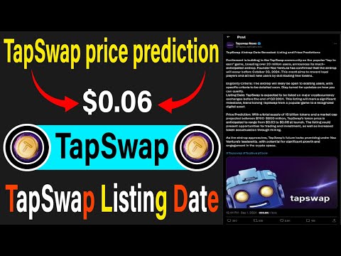 TapSwap Price Prediction | TapSwap Withdrawal New UpDate | Eligibility Criteria? | TapSwap #airdrop