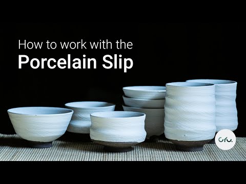 Creating Organic Textures in Pottery: How to use Porcelain Slip with Dark Stoneware | Ceramics Video