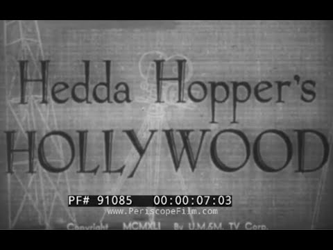 “ HEDDA HOPPER’S HOLLYWOOD ” 1941 HOLLYWOOD GOLDEN ERA FILM  MOTION PICTURE RELIEF HOME 91085