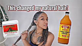 Indian Aztec Clay CHANGED MY HAIR| Natural hair curl detox!!