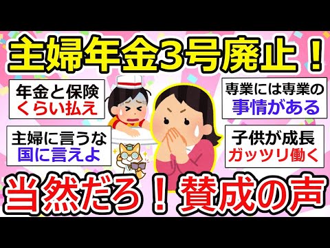 【有益】主婦年金3号廃止に賛成！の人の語り場、当然反対派も入り込むw【ガルちゃん】