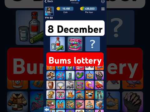 Bums lottery cards today 8 December | Bums Daily Lottery Cards | Bums combo cards today #bumslottery