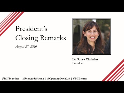 President Sonya Christian's Closing Remarks - Opening Day 2020