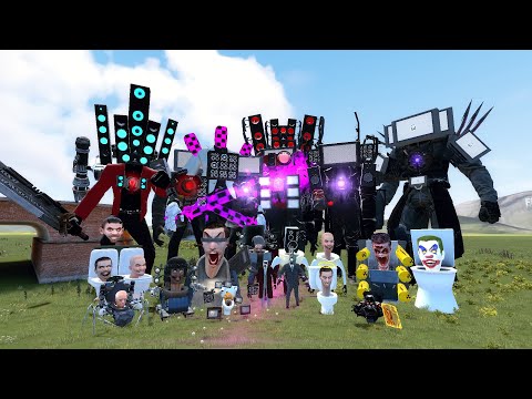 ALL THE GIANT TOILET BOSSES FROM 1-70 EPISODES VS ALL THE GIANT TITAN CAMERA PEOPLE! Garry's Mod