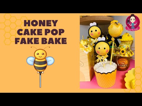 Let’s Fake Bake Honey Bee Cake Pops! #fakebake #cakepop #peepthisyall