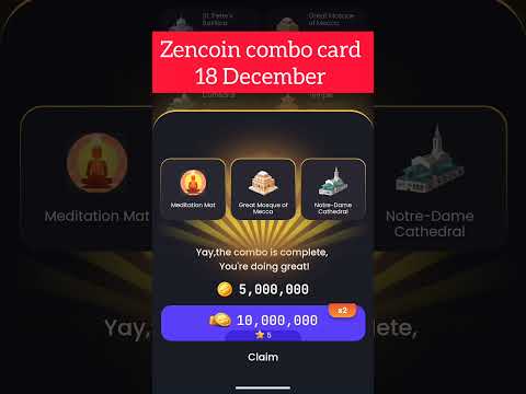 ZENCOIN 18 DECEMBER COMBO CARD