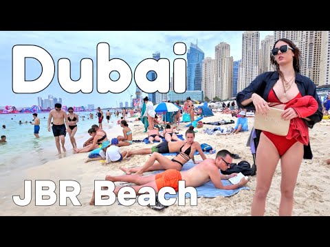 Dubai 🇦🇪 JBR Beach, The Most Popular Beach [4K] Walking Tour