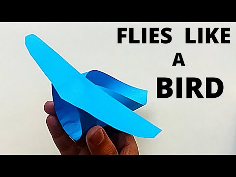 How To Make A Paper Plane That Flies Like A Bird - BIRD SHAPED PAPER AIRPLANE