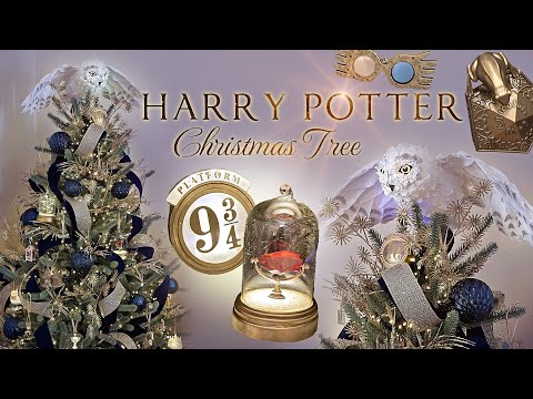 Harry Potter Christmas Tree - Decorate With Me - Pottery Barn Ornaments Haul, & Hedwig Tree Topper!