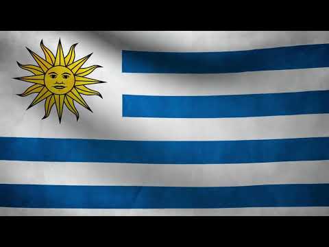 [10 Hours] Uruguay Flag Waving - Video & Audio - Waving Flags