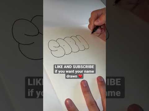 HOW TO DRAW BUBBLE LETTERS 🖼 #shorts #art