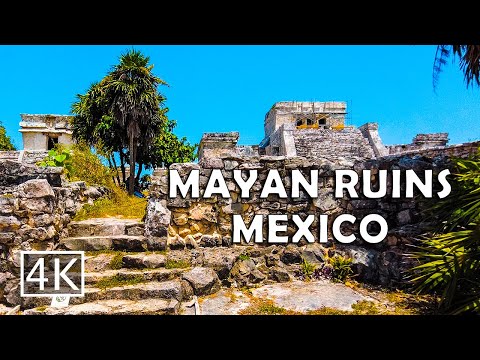 [4K] Mayan Ruins of Tulum - Mexico - Walking Tour