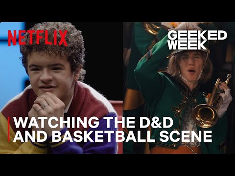 Stranger Things 4 | Watching the D&D and Basketball Scene | Netflix Geeked Week