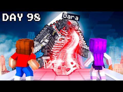 Surviving 99 Years as a MECHA GODZILLA in Minecraft!