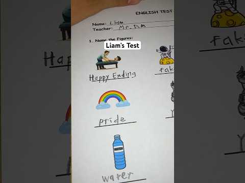 Grading Liam’s test… #asmr #school #teacher #test #quiz #emojichallenge