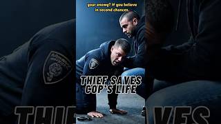 Thief Saves Cop's Life Then Gets Handcuffed Again#HeroicAct #Rescue #UnexpectedHelp #SecondChances