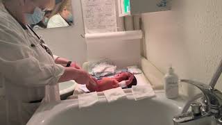 Newborn Baby Bathing | Newborn Baby Bathing in Bathtub  | How to bath Newborn Baby | Newborn Baby