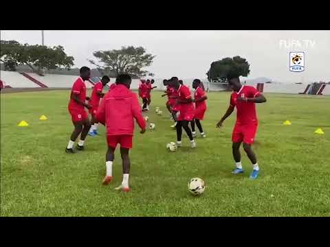 The Uganda U-23 team 1st training session at Bahir Dar University ahead of the CECAFA U23 Tournament