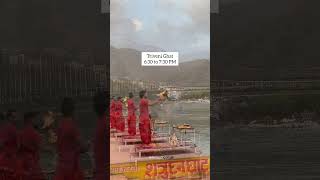 Ganga Aarti Rishikesh | Triveni Ghat| Shatrughan Ghat | Parmarth Niketan ☮️ #gangaaarti