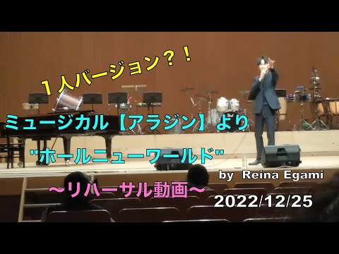 2022/12/25 リハーサル動画"Whole New World" | Alladin【Japanese version】"ホールニューワールド"〜劇団四季ver.