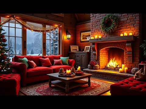 Jazz and Snow: A Winter Night of Red Heat and Cool Breezes❄Cozy Ambience with Smooth Jazz for Relax