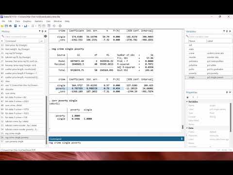 01B Stata Basic Commands (crime.dta)