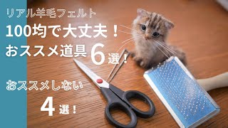 【羊毛フェルトビギナー編　100均で使用できるできない道具10選！】#ミニチュア　#ビギナー　#miniature 　#羊毛フェルト　#beginner　#100均【needlefelt】