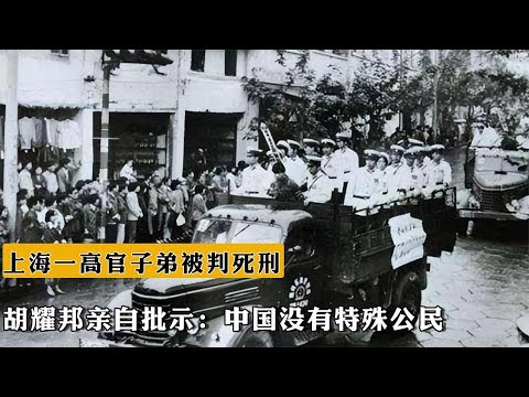 86年上海壹高官子弟被判死刑，胡耀邦親自批示：中國沒有特殊公民